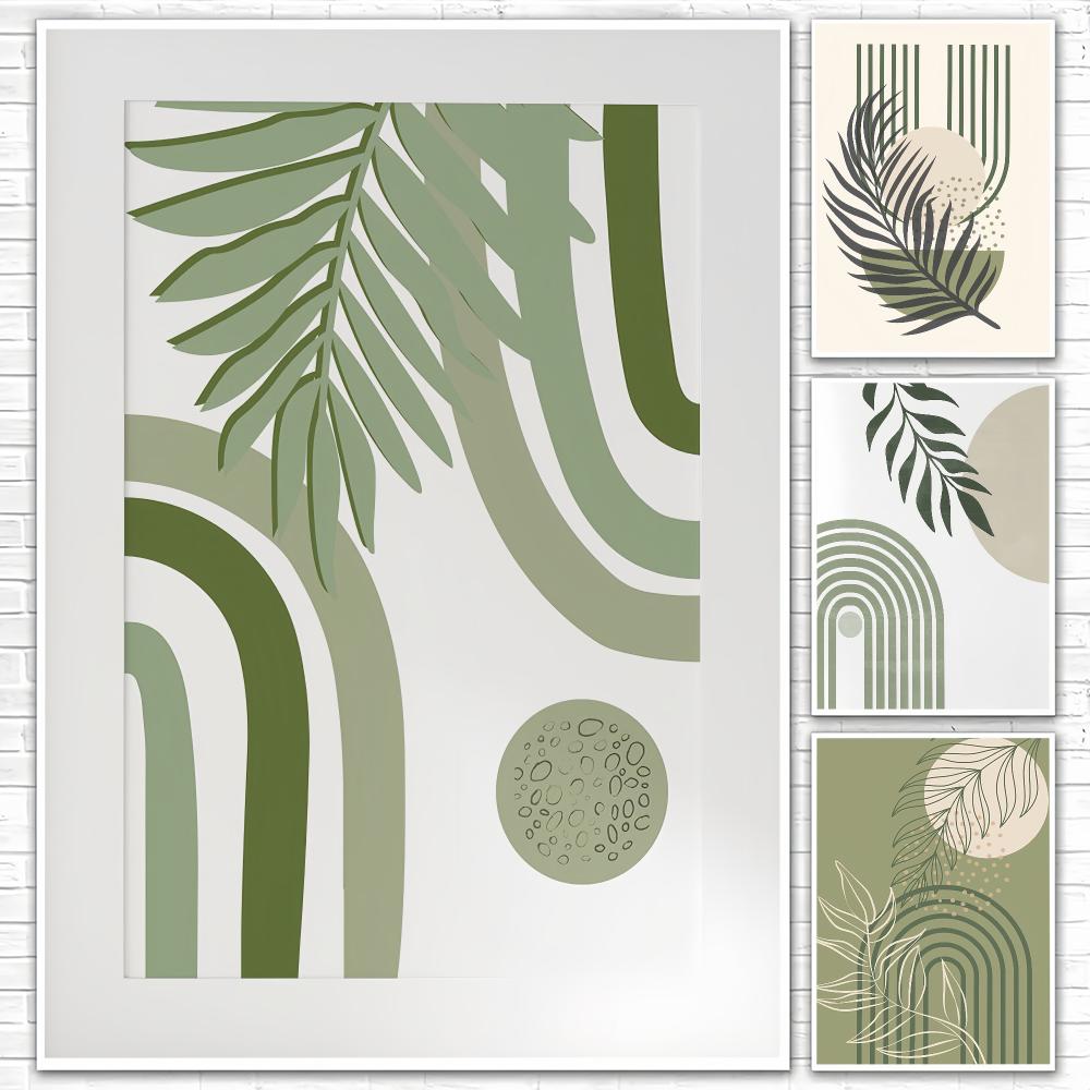 Home Decor Japandi Style - Sage Green HD Wall Art Poster