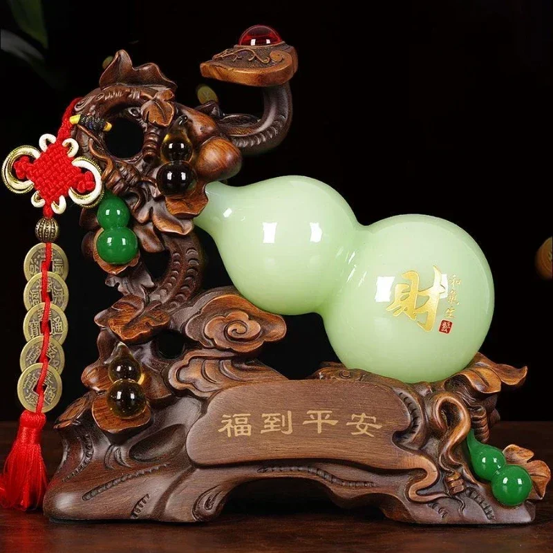 Home Decor Store - Lucky Resin Gourd Ornaments Attract Wealth