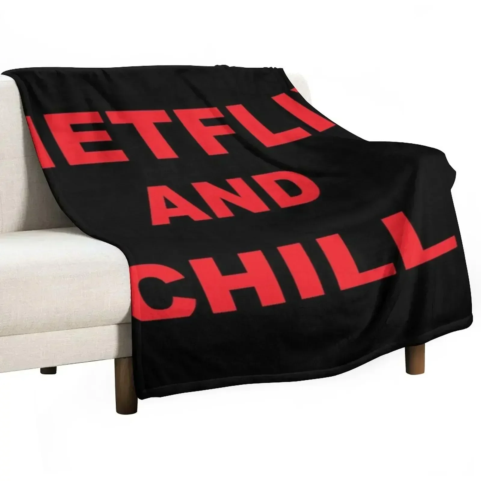 Home Decor Netflix - NETFLIX AND CHILL Throw Blanket Decorative