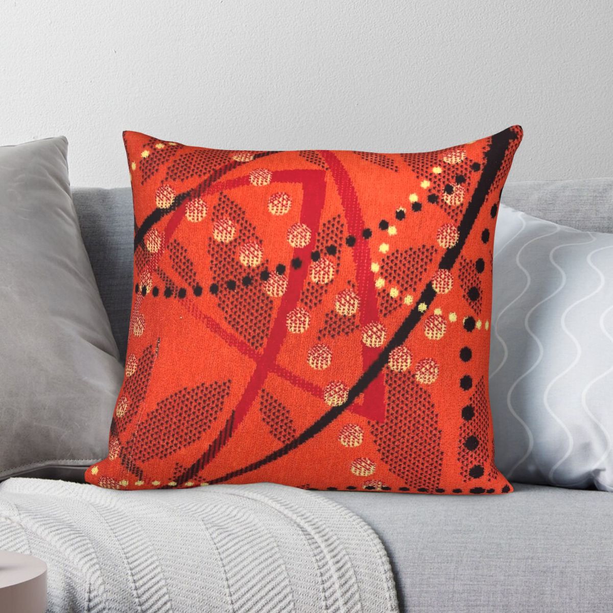 Home Decor Melbourne - Priority Melbourne Tram Seat Square Pillowcase