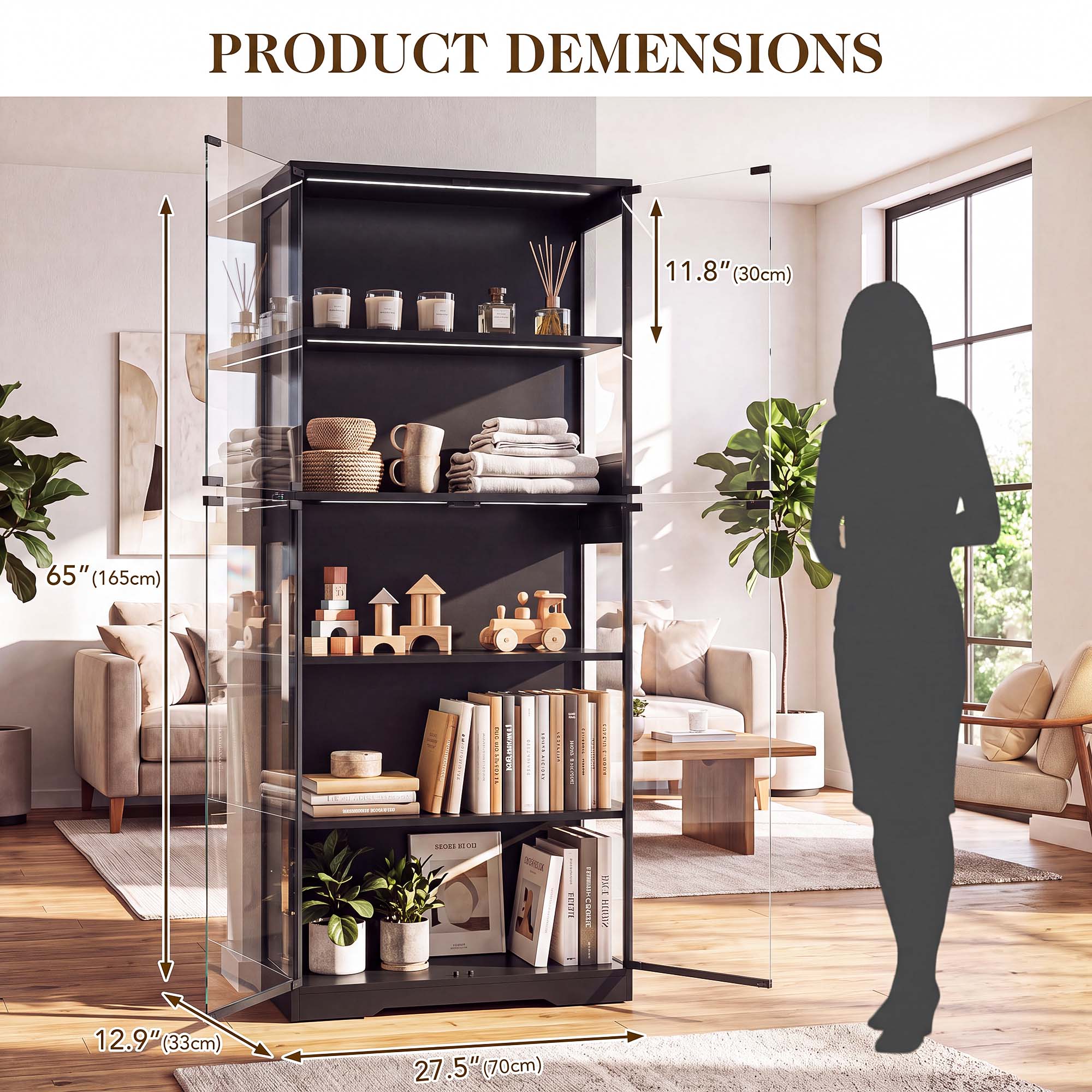 TCGBKAF 5‑Tier Display Cabinet - огляд і ціна Home Decor Lighting