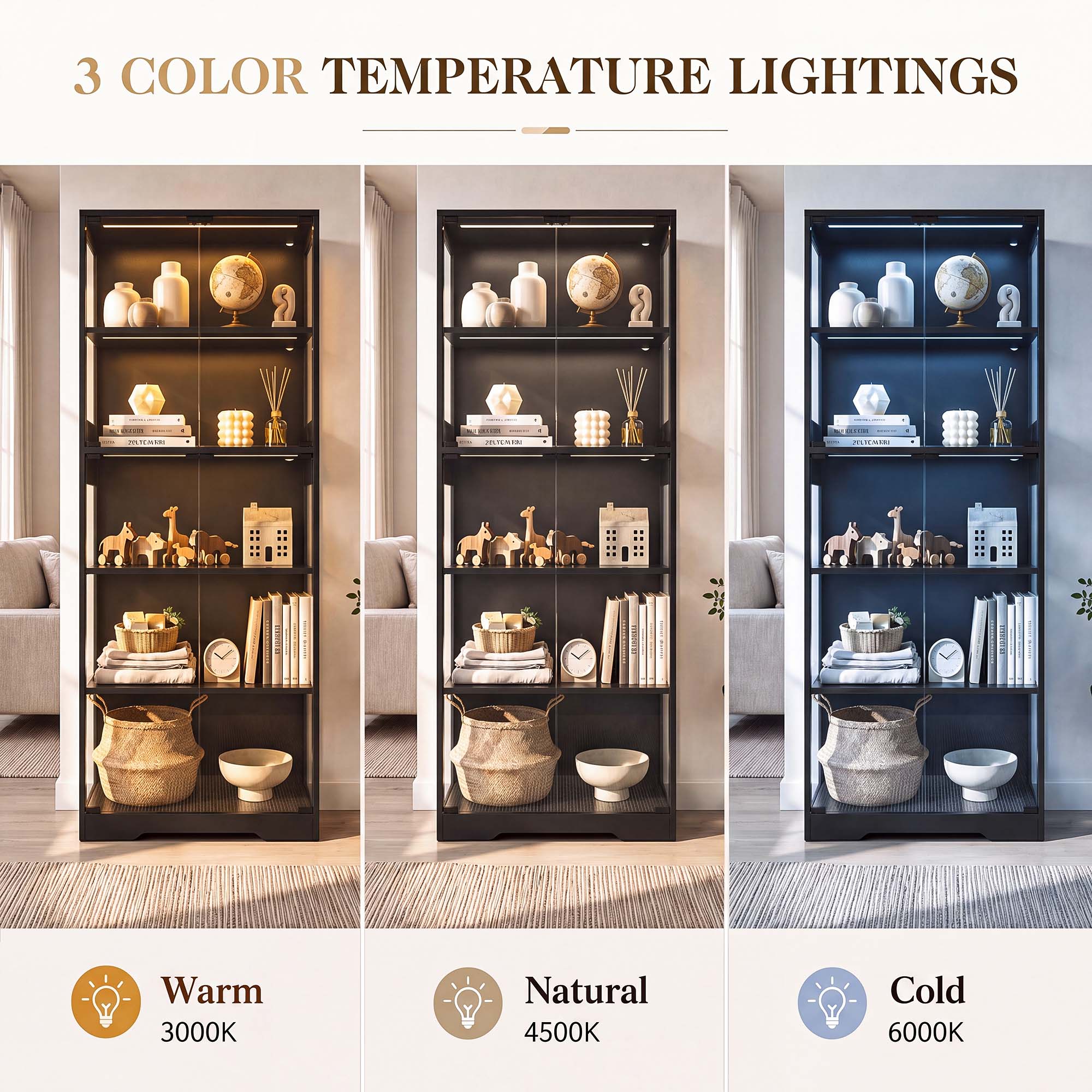 TCGBKAF 5‑Tier Display Cabinet - огляд і ціна Home Decor Lighting
