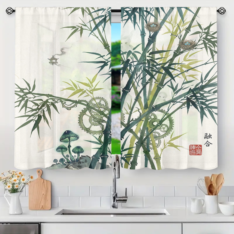 Decorative Bamboo Pattern Curt - огляд і ціна Home Decor Japandi Style