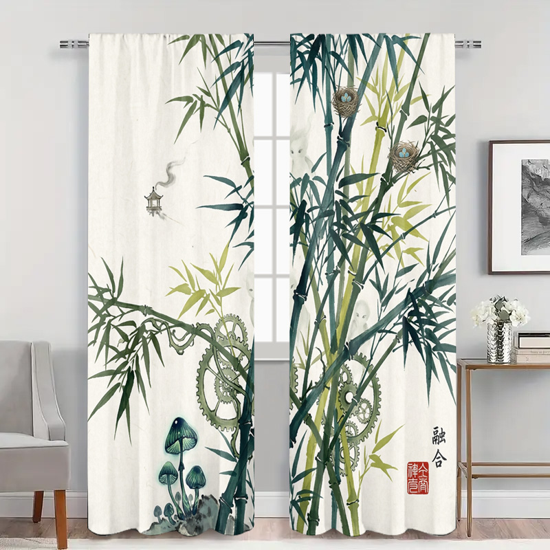 Decorative Bamboo Pattern Curt - огляд і ціна Home Decor Japandi Style