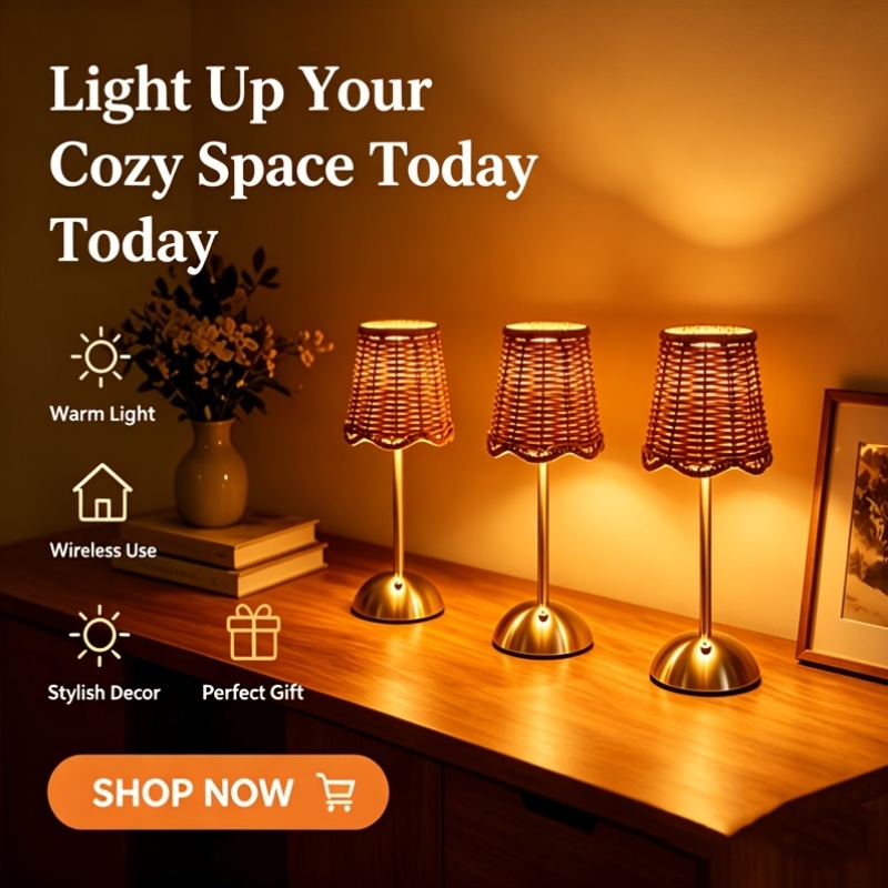 Bohemian Woven Rattan Art Tabl - огляд і ціна Home Decor Lighting