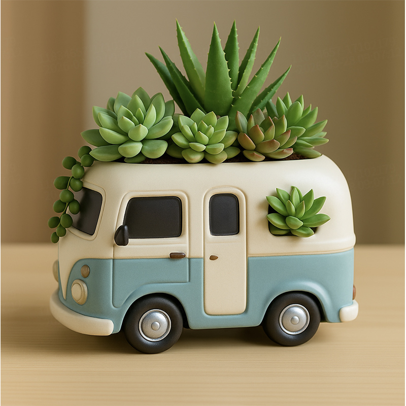 3D Vintage Bus Car Succulent P - огляд і ціна Succulent Planter Pot