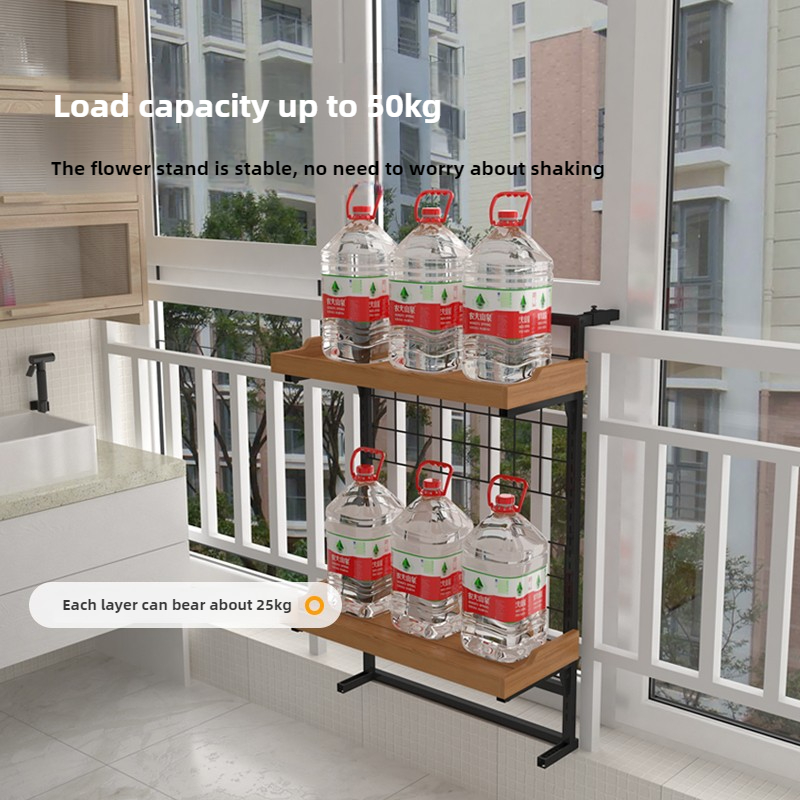 Wood Tiered Balcony Railing Pl - огляд і ціна Succulent Planter Pot