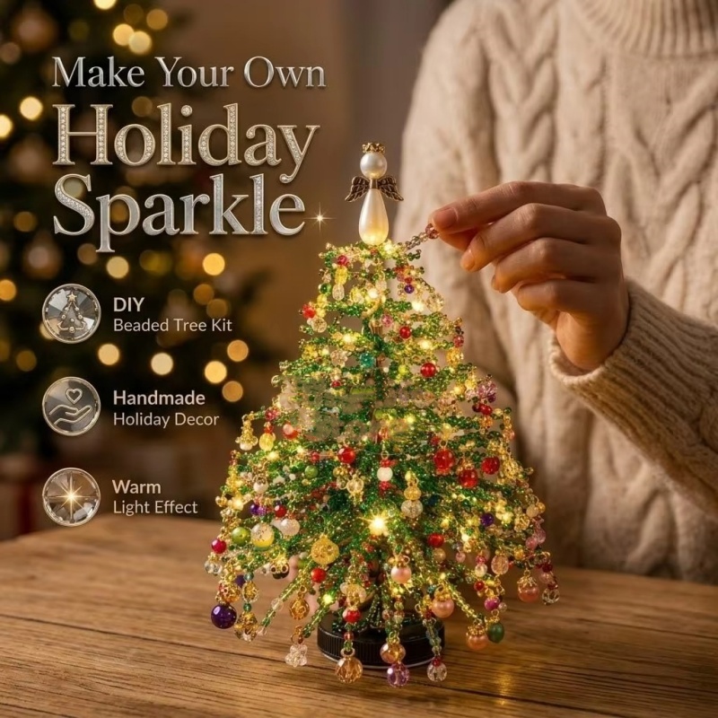 DIY Beaded Christmas Tree Kit  - огляд і ціна Home Decor Xmas Tree
