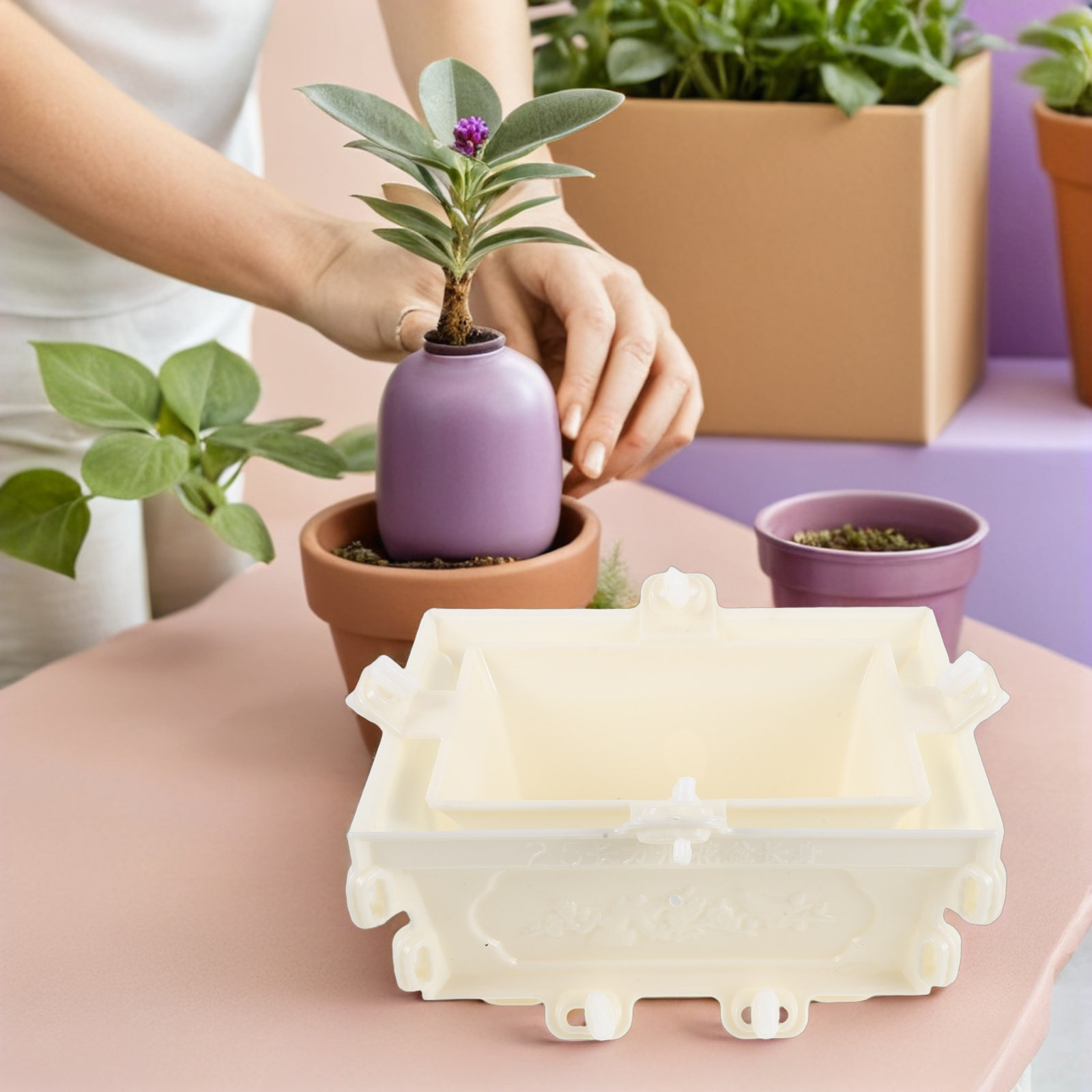 Plastic Concrete Flower Pot Mo - огляд і ціна Succulent Planter Pot