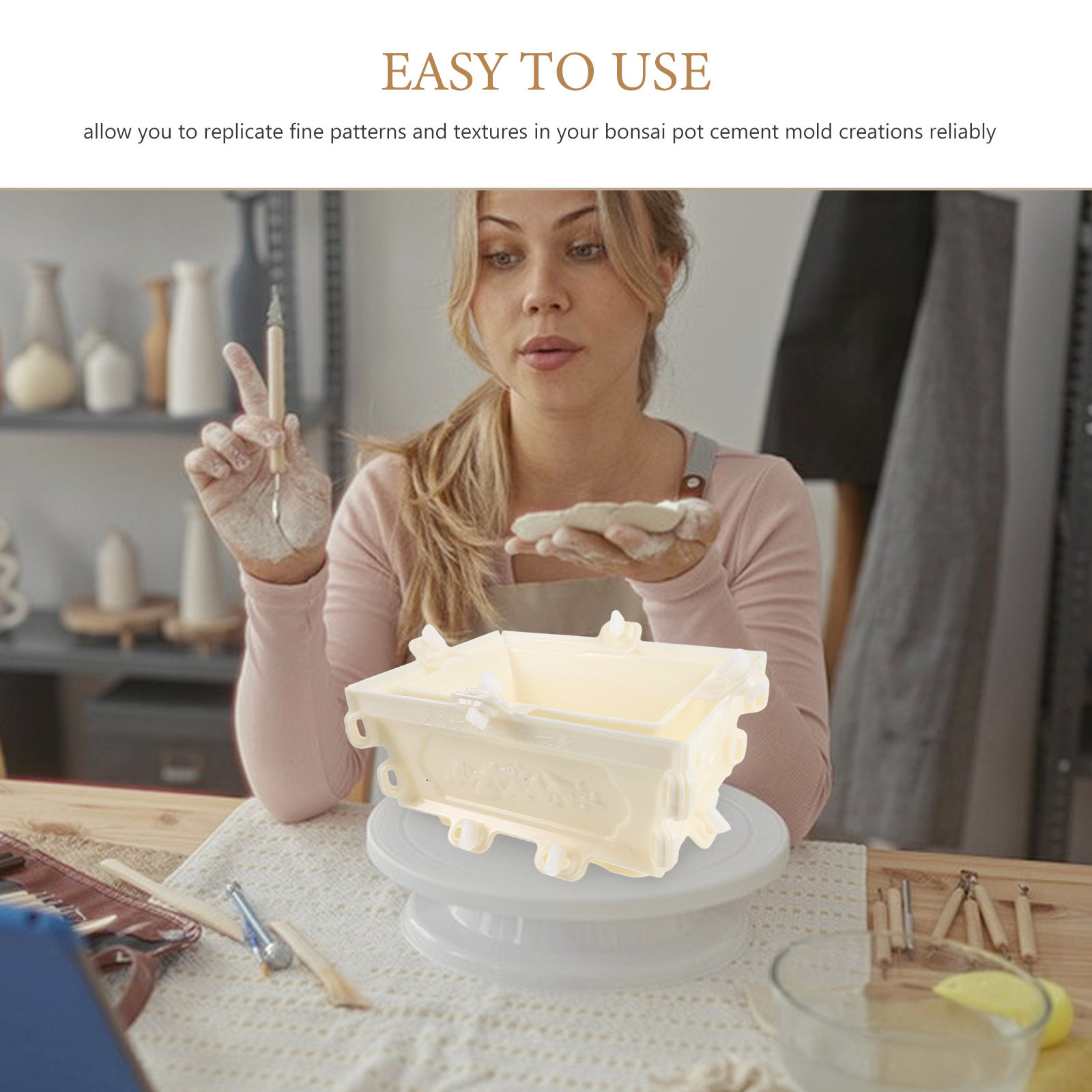 Plastic Concrete Flower Pot Mo - огляд і ціна Succulent Planter Pot