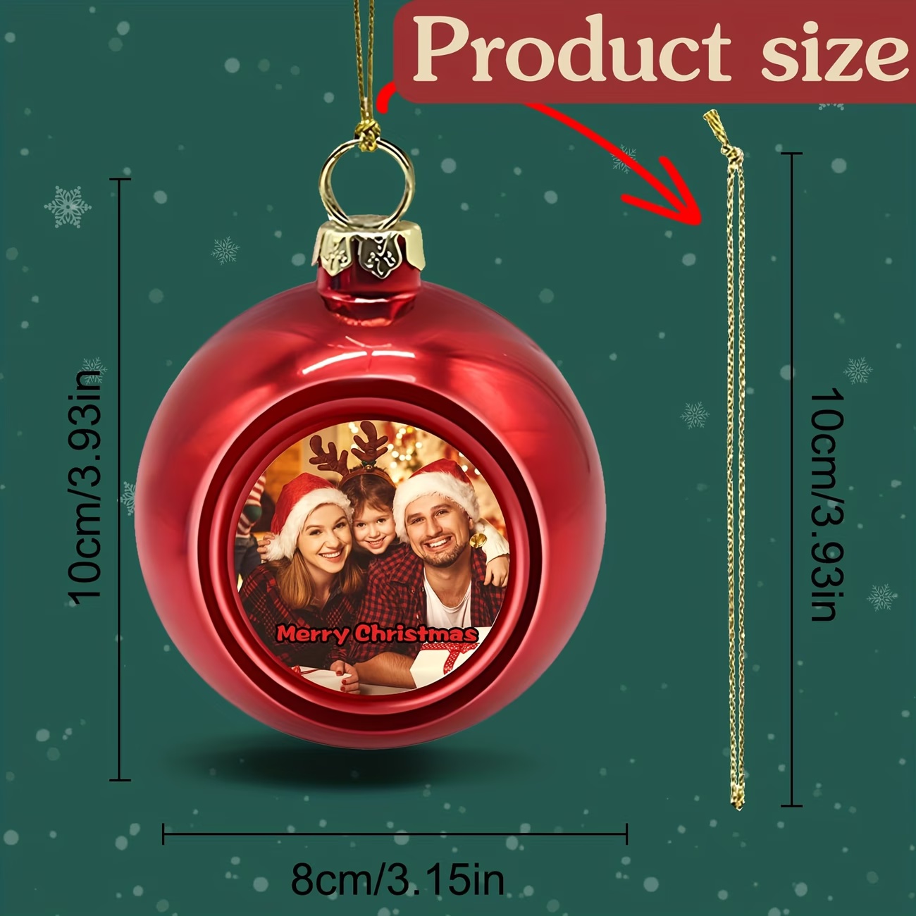 Custom Photo Christmas Ornamen - огляд і ціна Home Decor Xmas Tree
