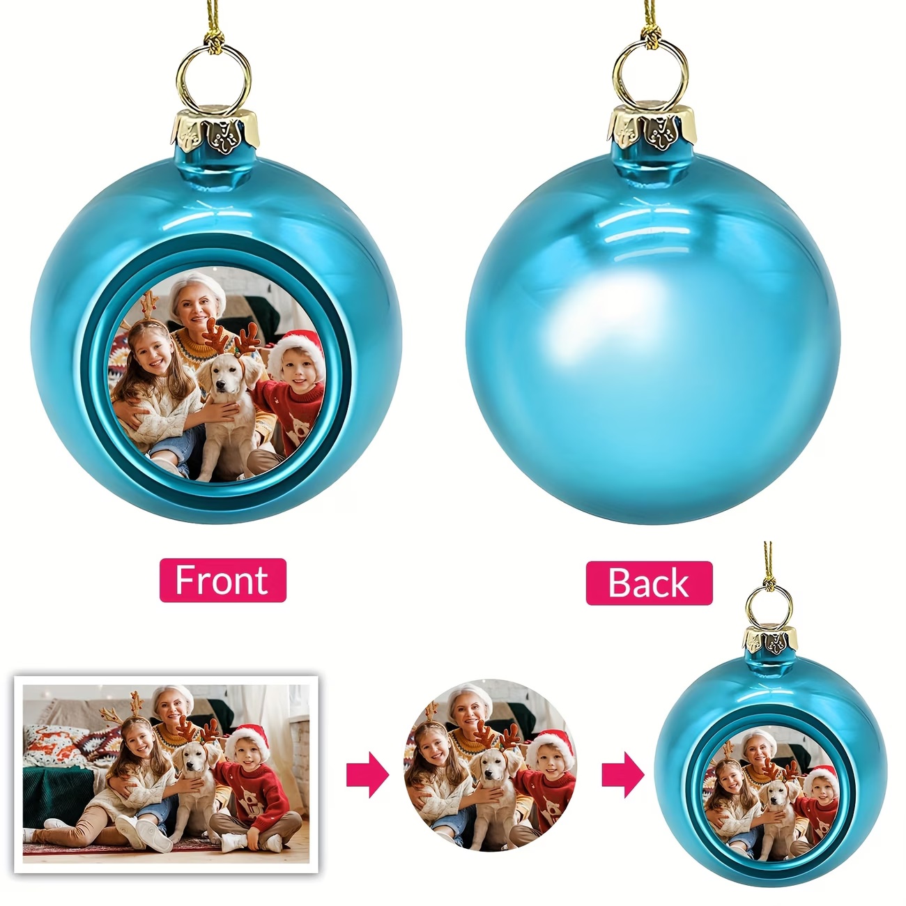 Custom Photo Christmas Ornamen - огляд і ціна Home Decor Xmas Tree
