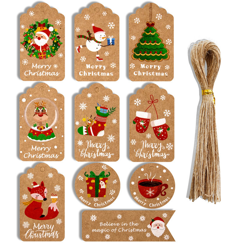 50pcs Merry Christmas Thank Yo - огляд і ціна Home Decor Xmas Tree