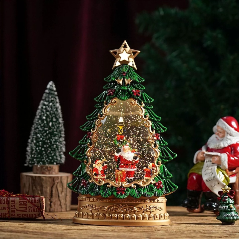 Snow Globe Music Box Christmas - огляд і ціна Home Decor Xmas Tree