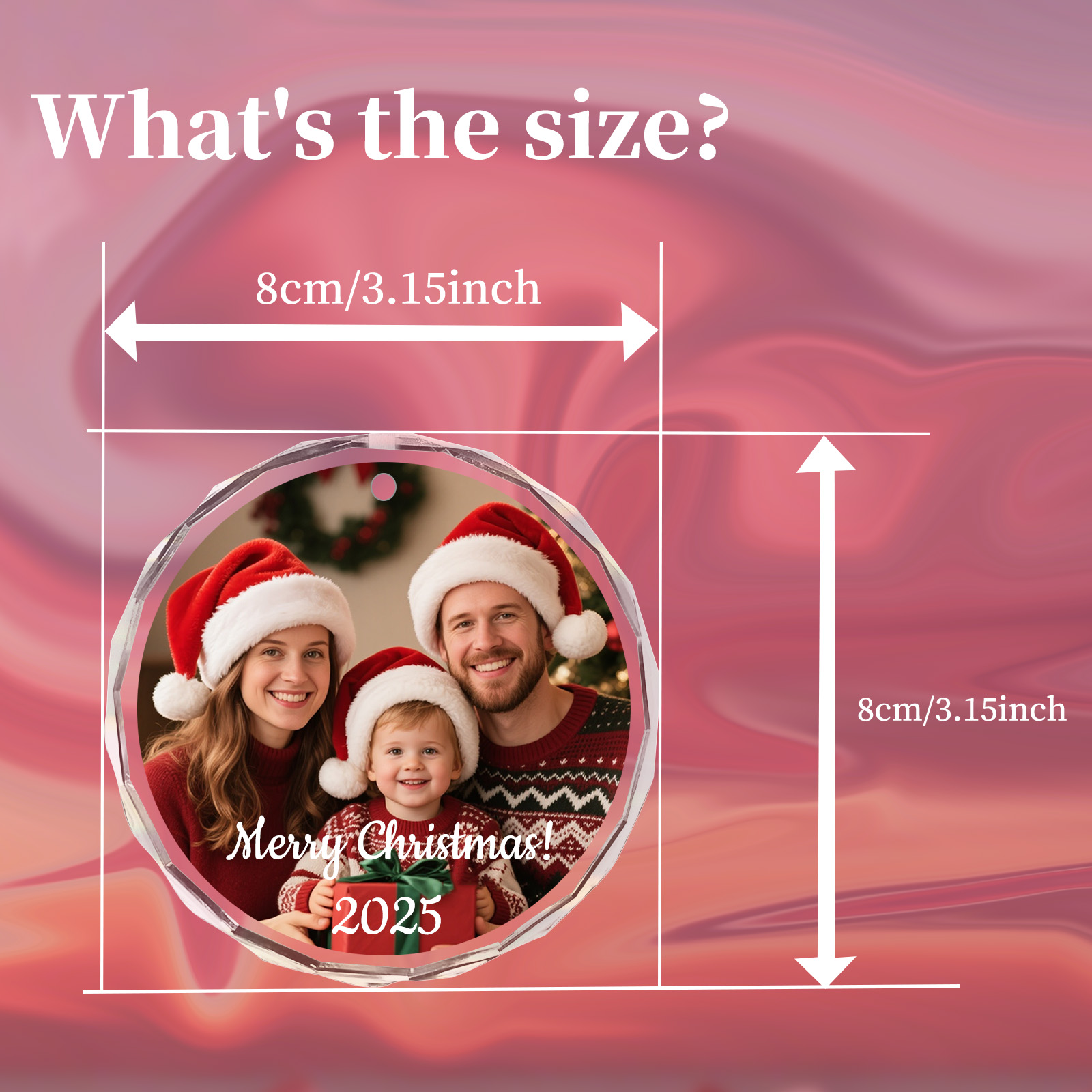 Custom Christmas Photo Ornamen - огляд і ціна Home Decor Xmas Tree