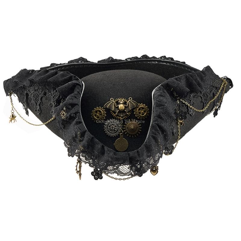 Lace Trim Bat Gear Pirate Hat  - огляд і ціна Victory Home Decor
