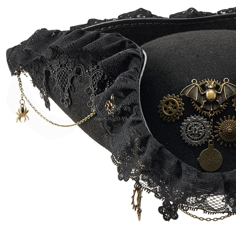 Lace Trim Bat Gear Pirate Hat  - огляд і ціна Victory Home Decor