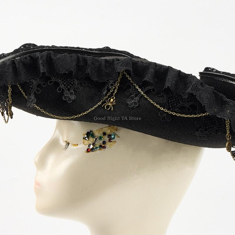 Lace Trim Bat Gear Pirate Hat  - огляд і ціна Victory Home Decor