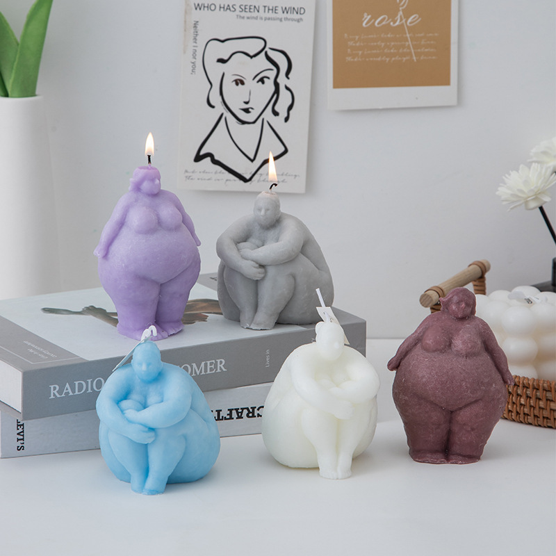 3D Fat Woman/man Portrait Cand - огляд і ціна Abstract Sculpture Resin