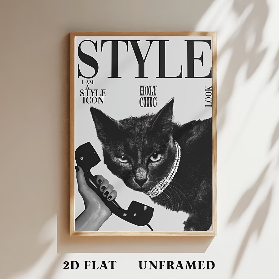 Retro Black Cat Making And Rec - огляд і ціна Home Decor Retro