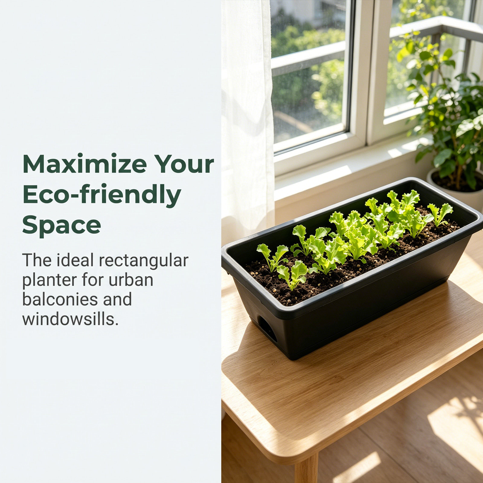 3Pcs Rectangular Window Boxes  - огляд і ціна Succulent Planter Pot