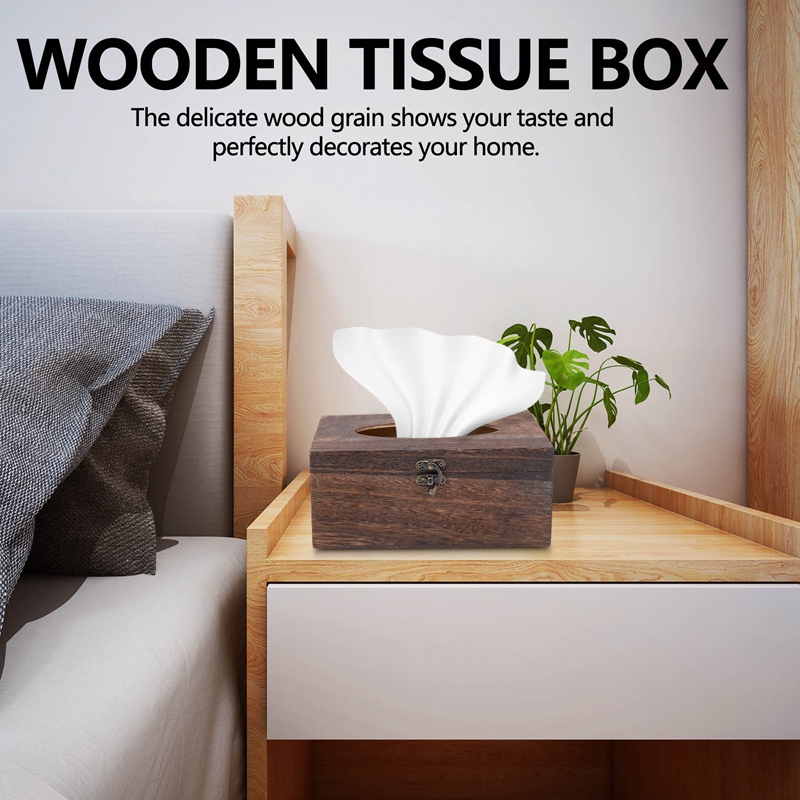 1PC Useful Wooden Retro Tissue - огляд і ціна Home Decor Retro