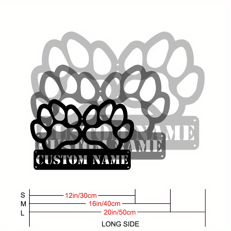 Personalized Metal Paw Print W - огляд і ціна Home Decor Store