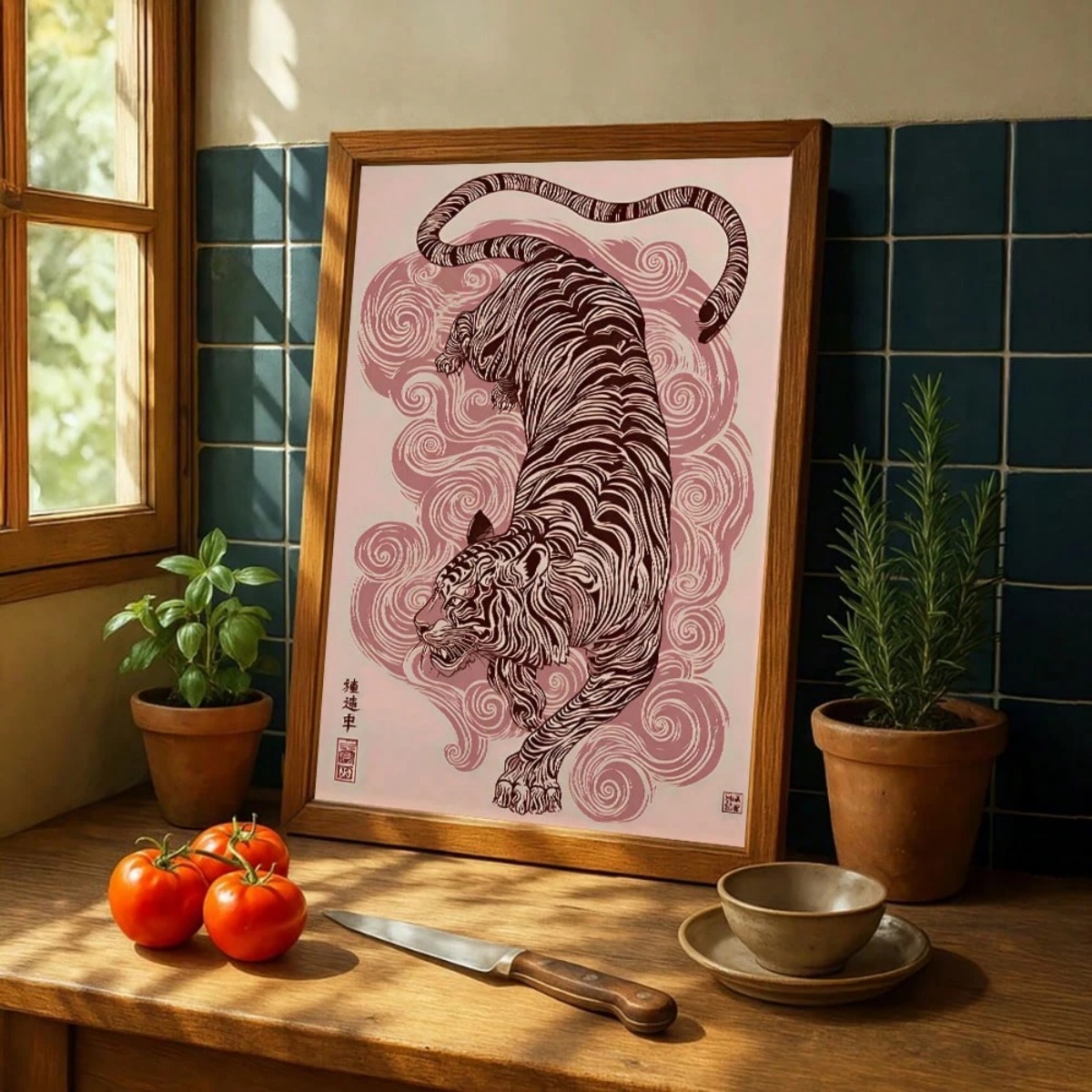 Japanese Tiger Canvas Print Po - огляд і ціна Home Decor Japandi Style