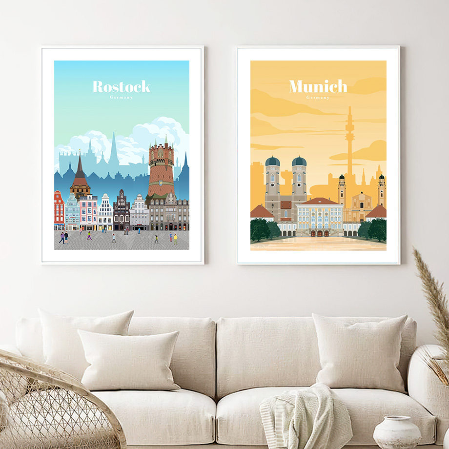 Berlin Germany Travel City Map - огляд і ціна Germany Home Decor