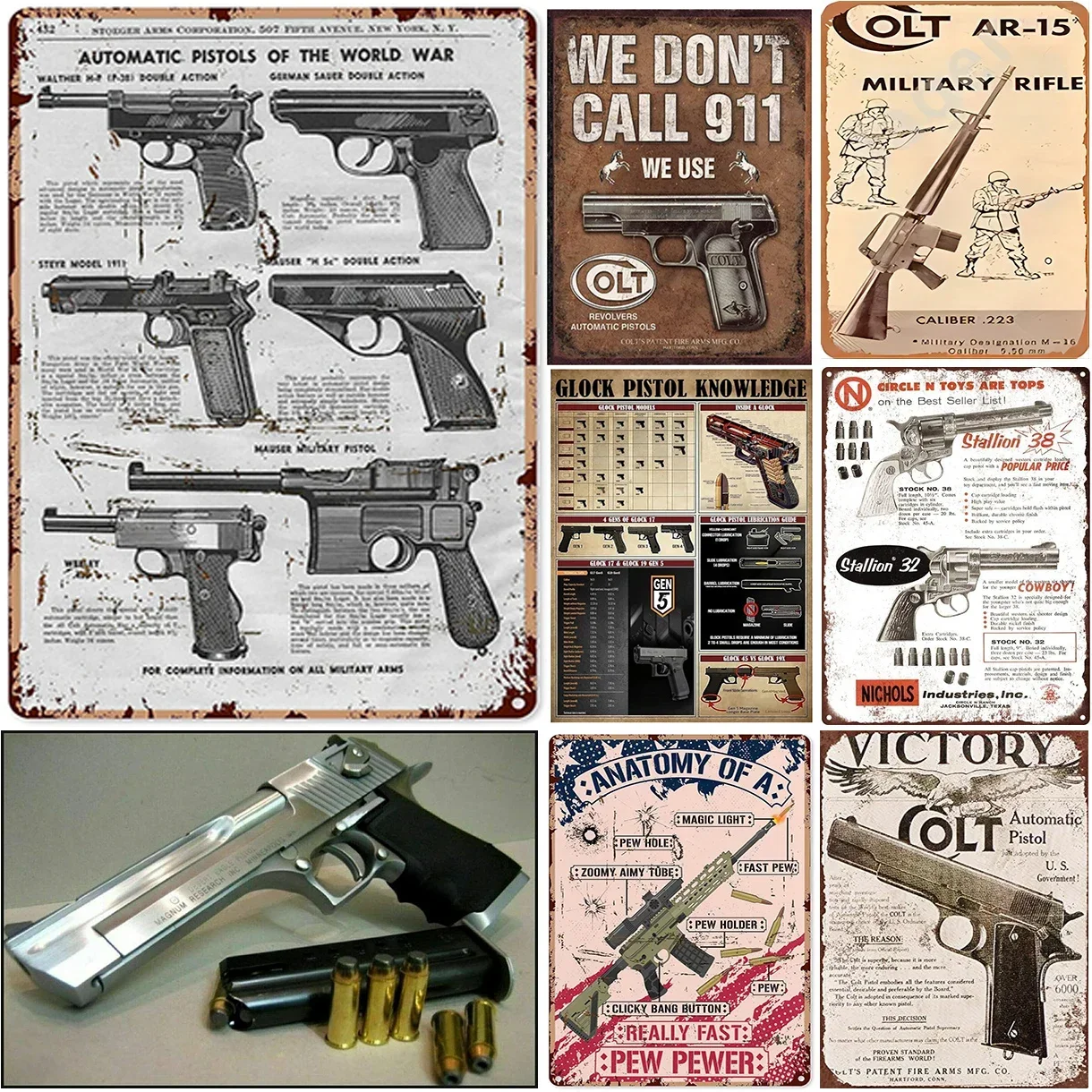 Victory Colt Metal Tin Signs   - огляд і ціна Victory Home Decor