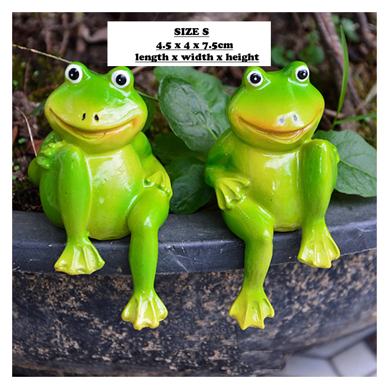 2pcs/Set Cute Resin Sitting Fr - огляд і ціна Home Decor Store