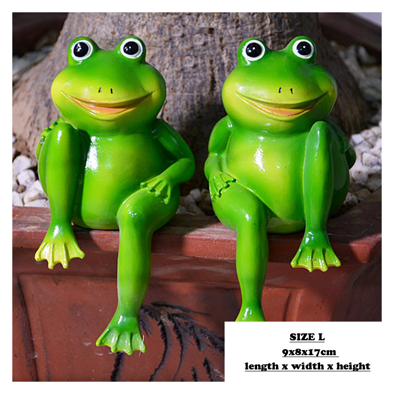 2pcs/Set Cute Resin Sitting Fr - огляд і ціна Home Decor Store