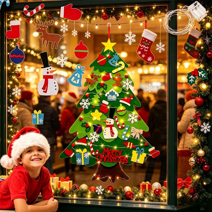 DIY Felt Christmas Tree with D - огляд і ціна Home Decor Xmas Tree
