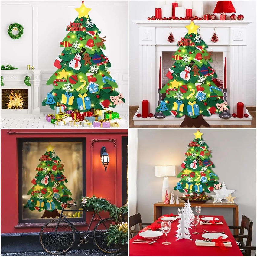 DIY Felt Christmas Tree with D - огляд і ціна Home Decor Xmas Tree